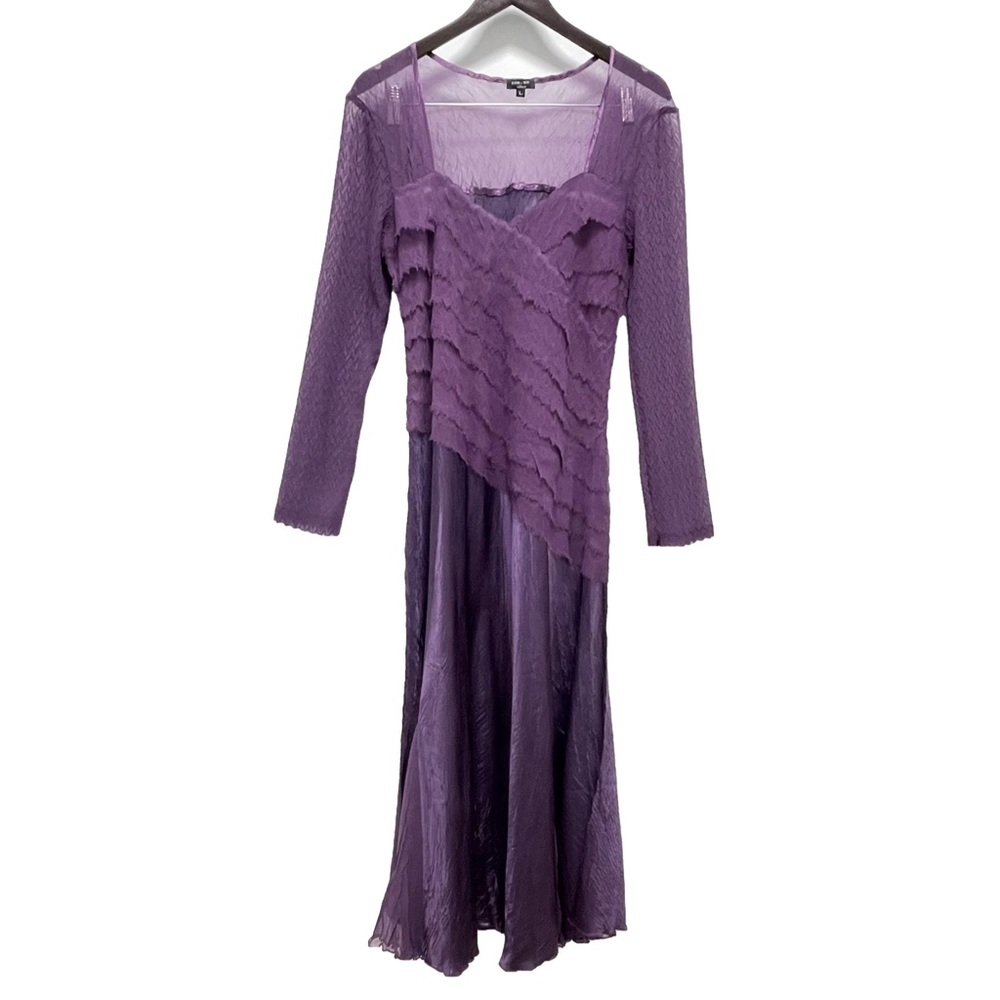 Komarov Purple Collection Special Occasion Long Sleeve Dress Size Large